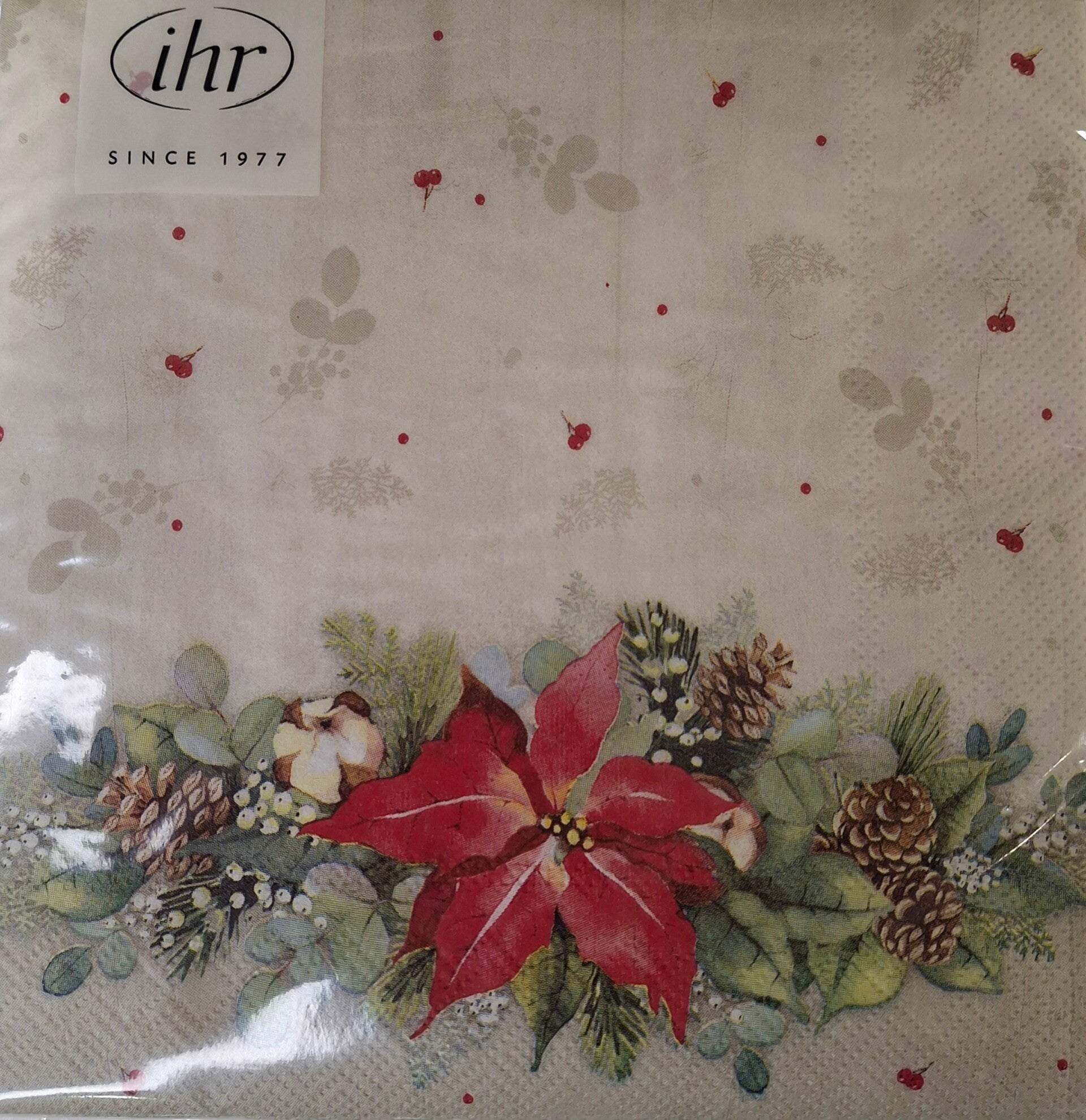 Servietten  groß Weihnachtsstern rot von Ihr