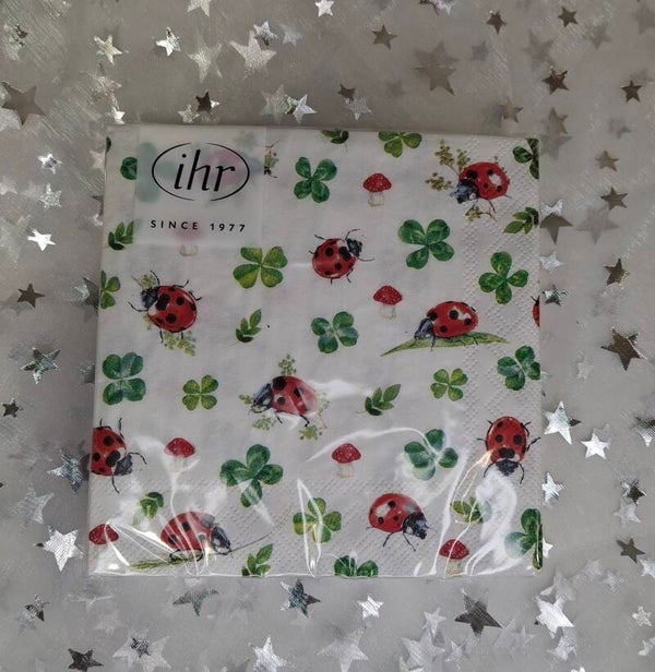 Servietten klein mit Glückskäfer von Ihr