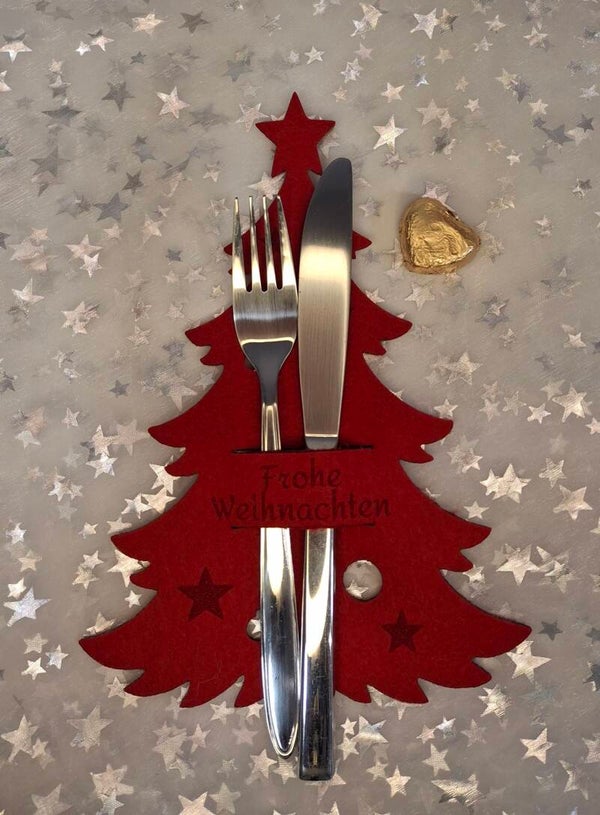 Besteckhalter Set rot