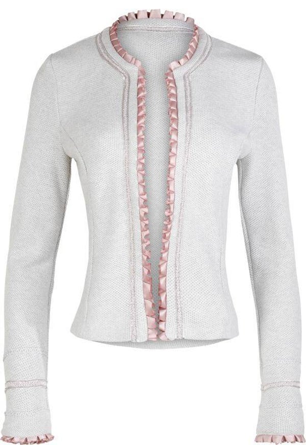 Jacke hellgrau mit altrosa 2533