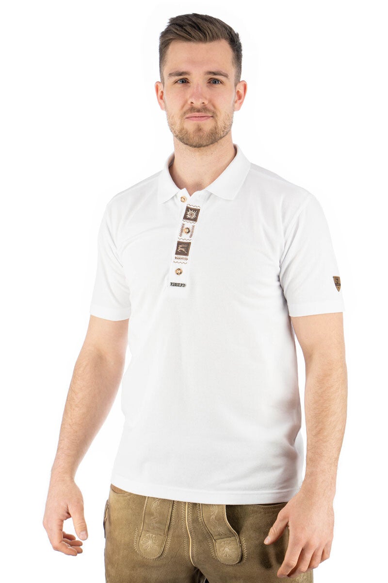 Trachten Polo weiß 428031