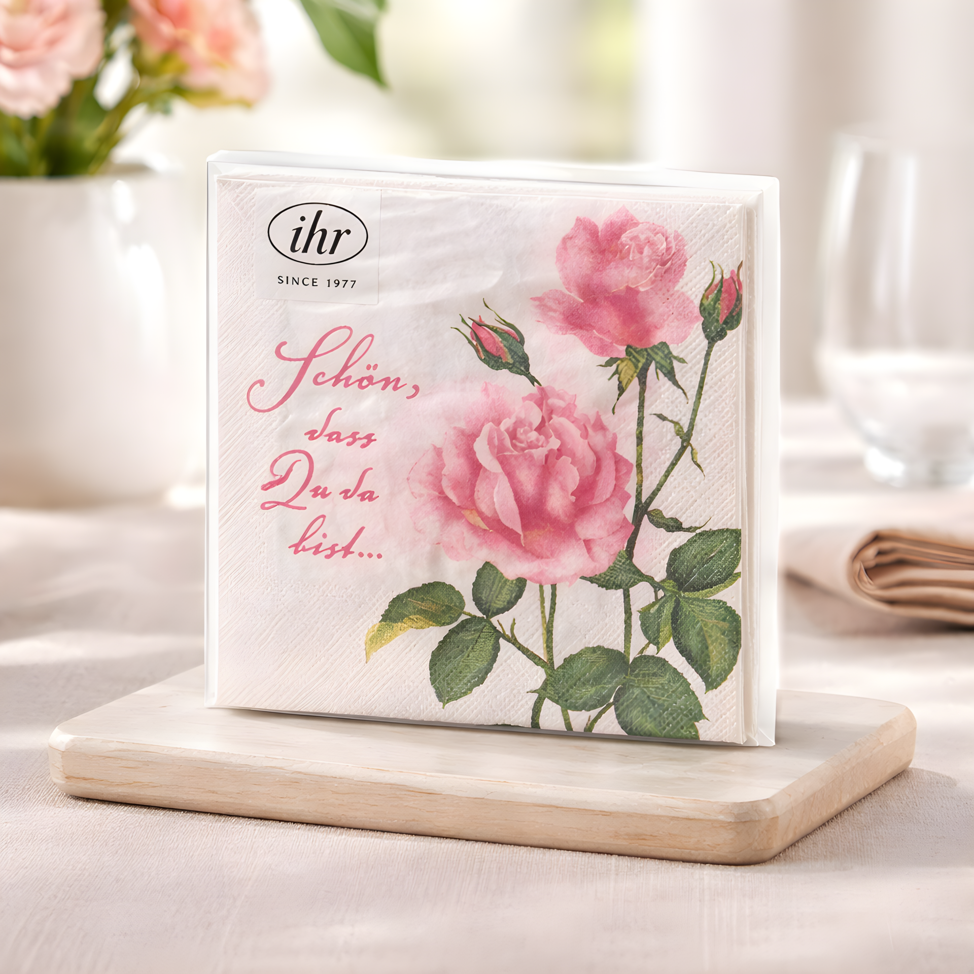 Servietten groß Rosen (schön das du da bist) von Ihr