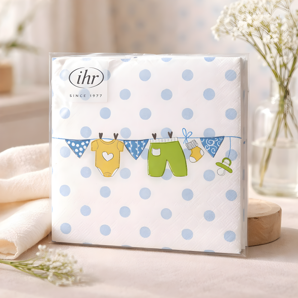 Servietten groß Baby blau von Ihr