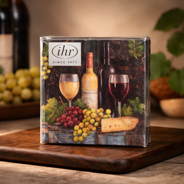 Servietten klein Wein mit Gläser von Ihr