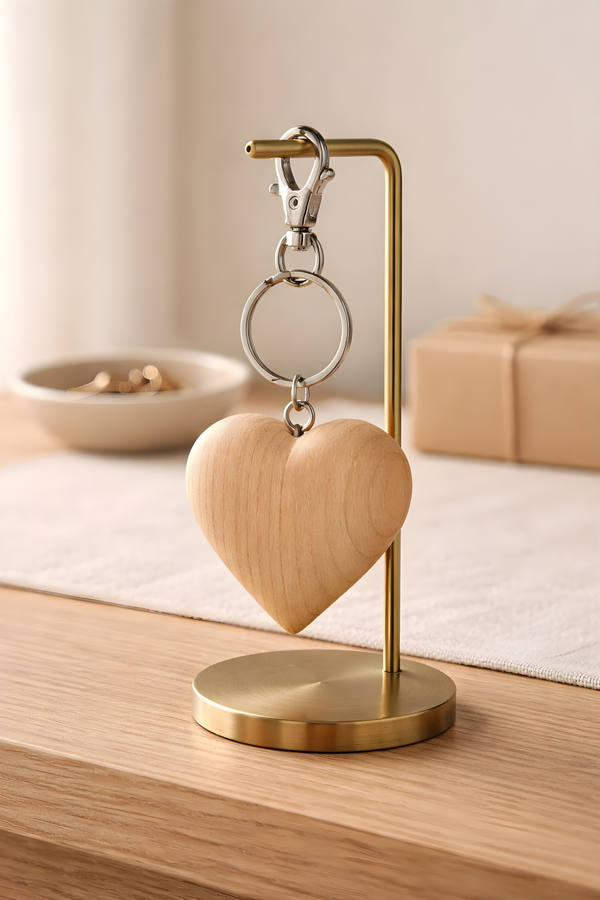 Schlüsselanhänger Herz aus Holz 2431
