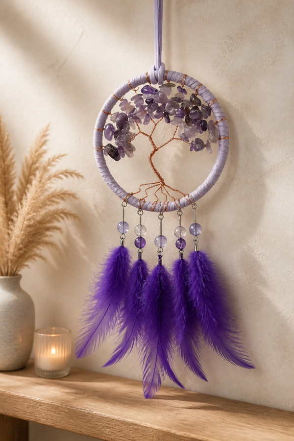 Traumfänger Lebensbaum Amethyst