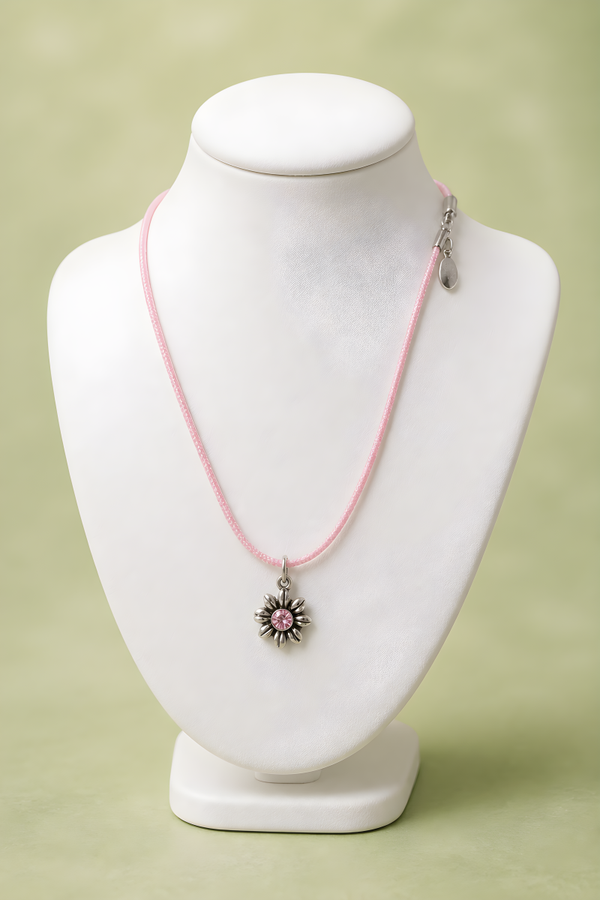 Kinder Trachtenkette Blümchen rosa