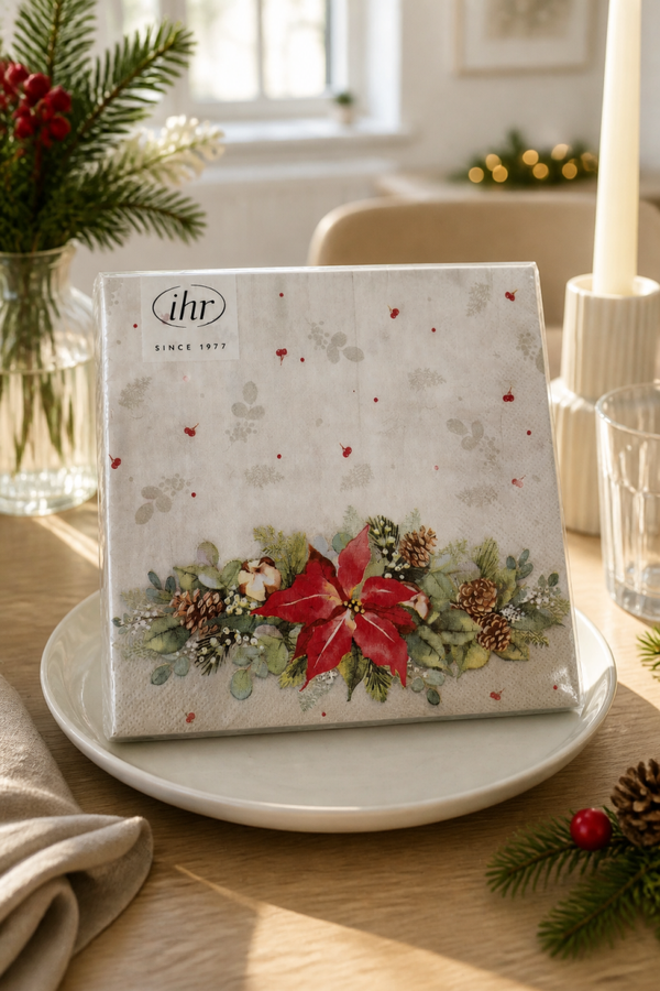 Servietten  groß Weihnachtsstern rot von Ihr