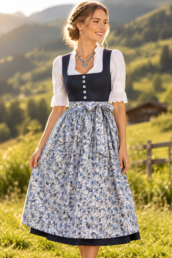 Wenger Dirndl Elisa in Dunkelblau