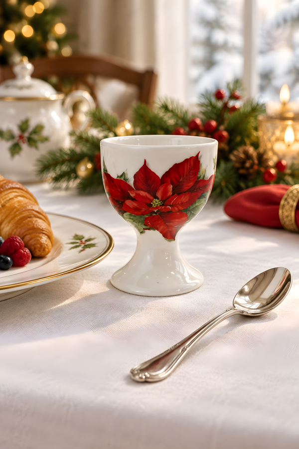 IHR Porzellan Eierbecher Weihnachtsstern