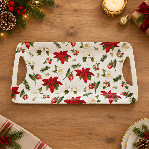 IHR Melamin-Tablett "Christmas Florals"