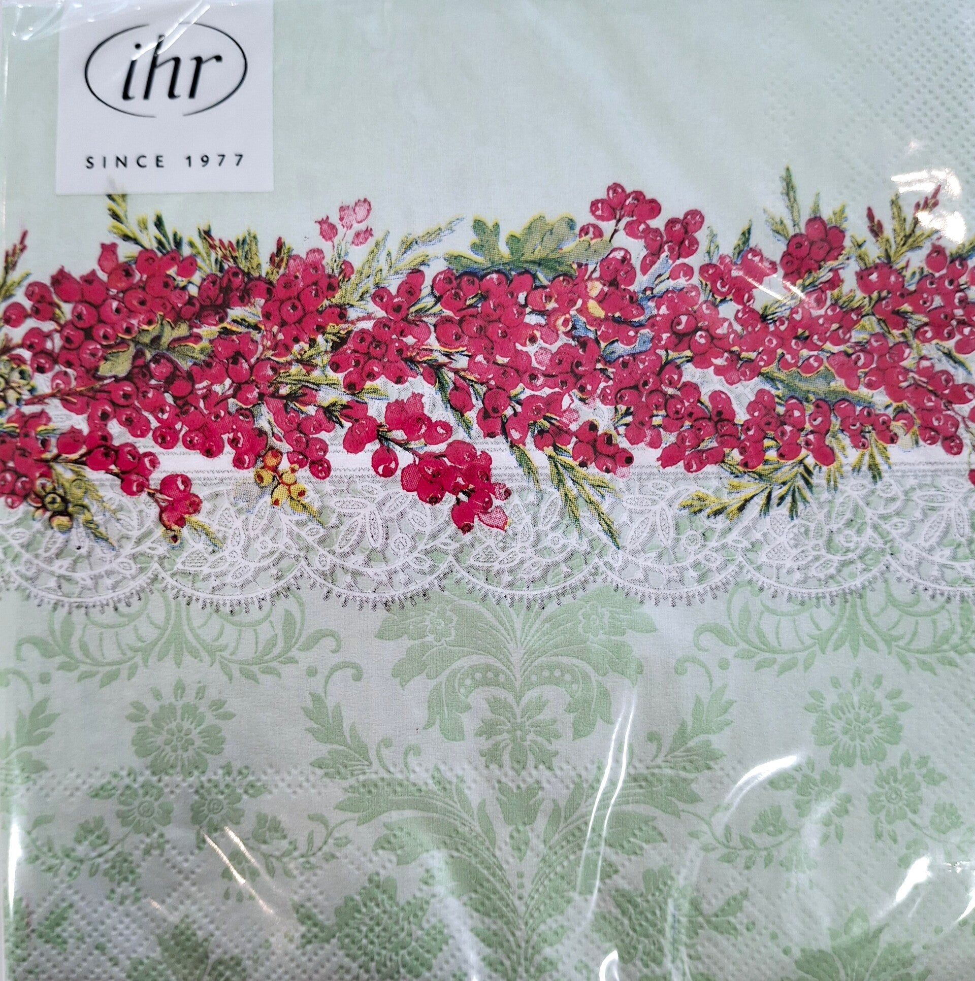 Ihr Servietten groß  Heiden light grün