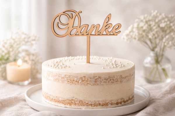 Cake Topper Danke klein