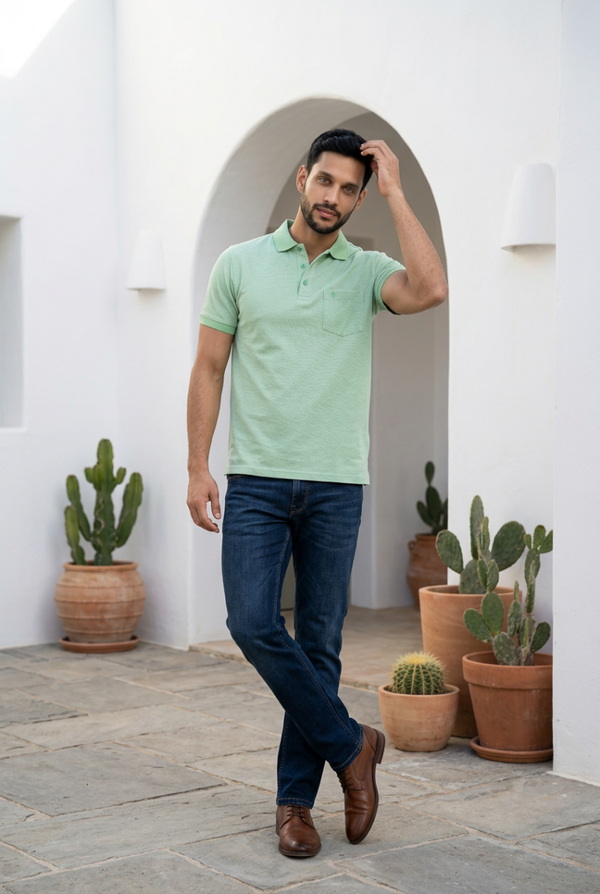 Poloshirt von Ragmen 6006794328 Maigrün