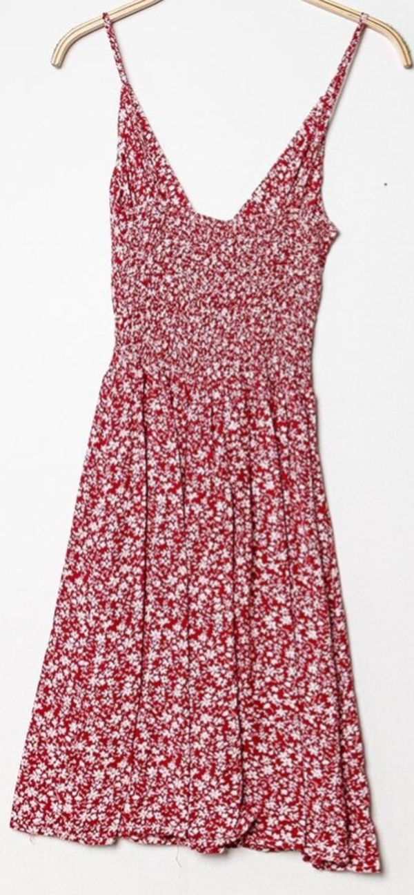 Kleid rot/weiß 9727