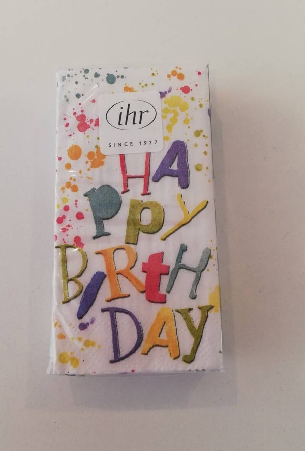 Taschentuch happy birthday von Ihr