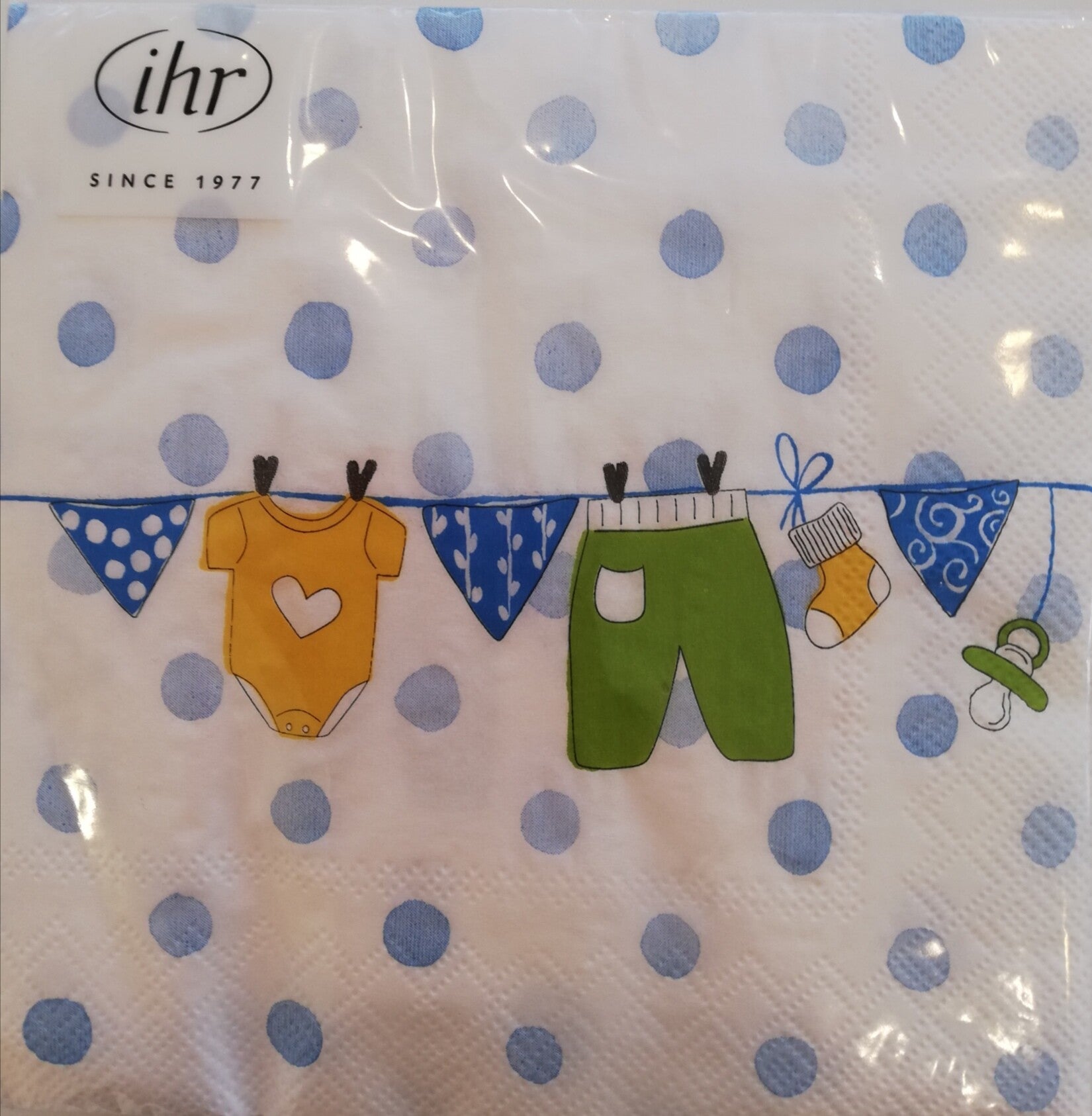 Servietten groß Baby blau von Ihr