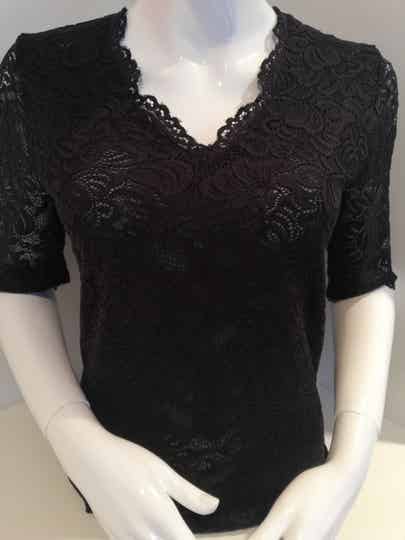 Spitzenshirt schwarz  von Spieth & Wensky 401400