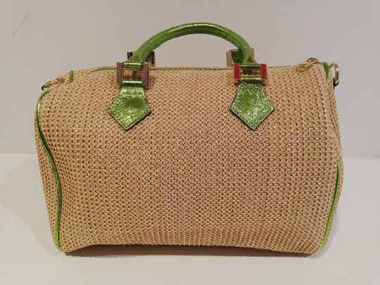 Tasche mit Echt Leder Griffe