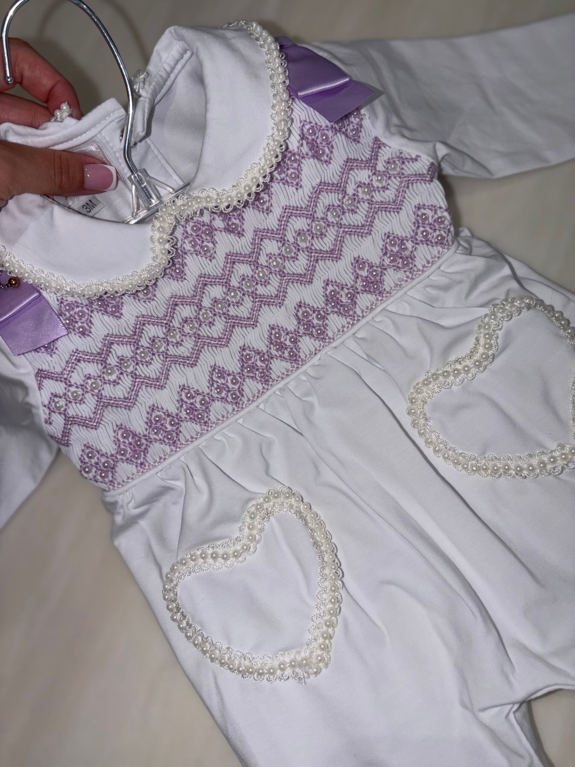 Lilac And Pearl Babygrow