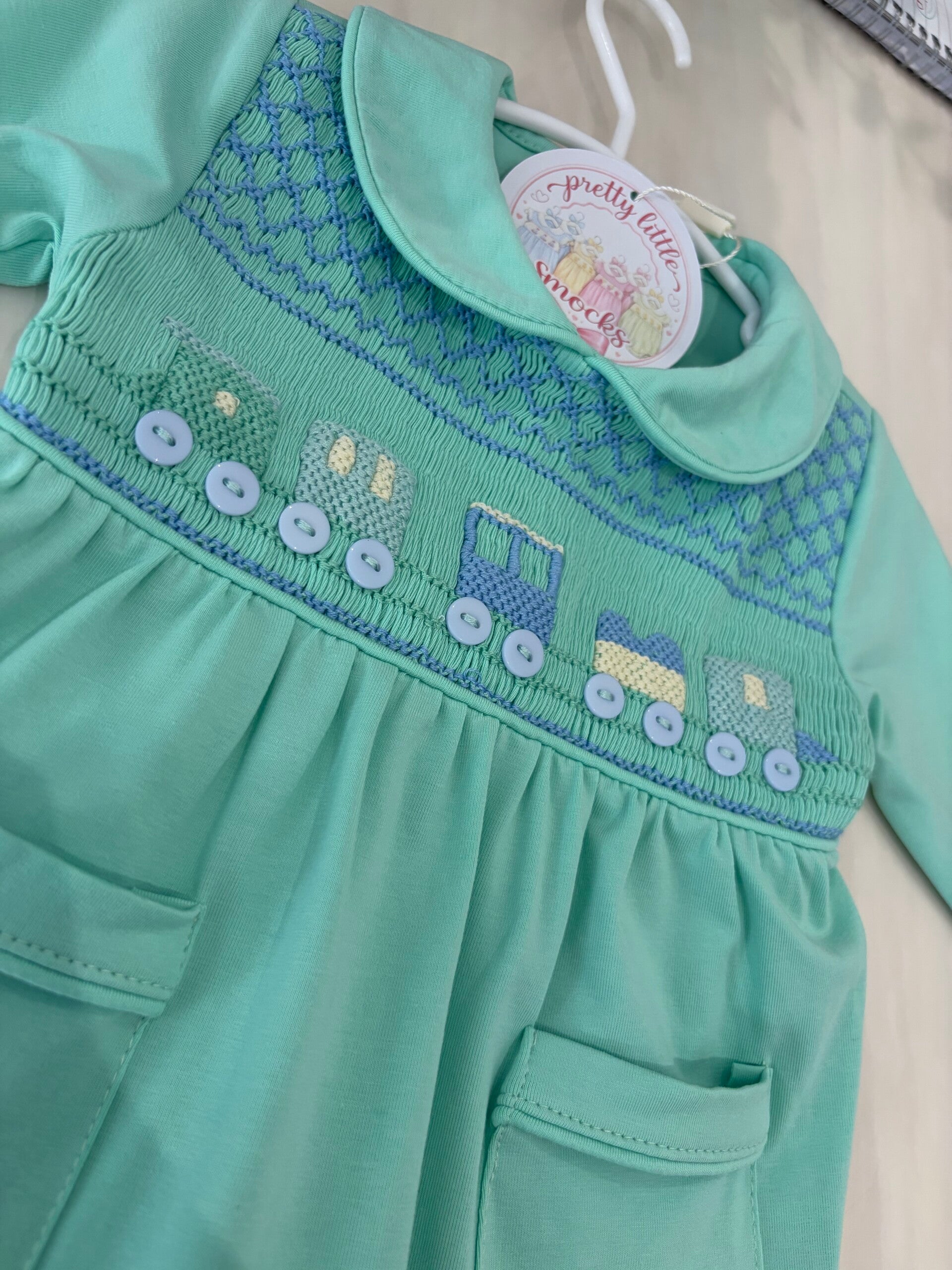 Boys Train Babygrow