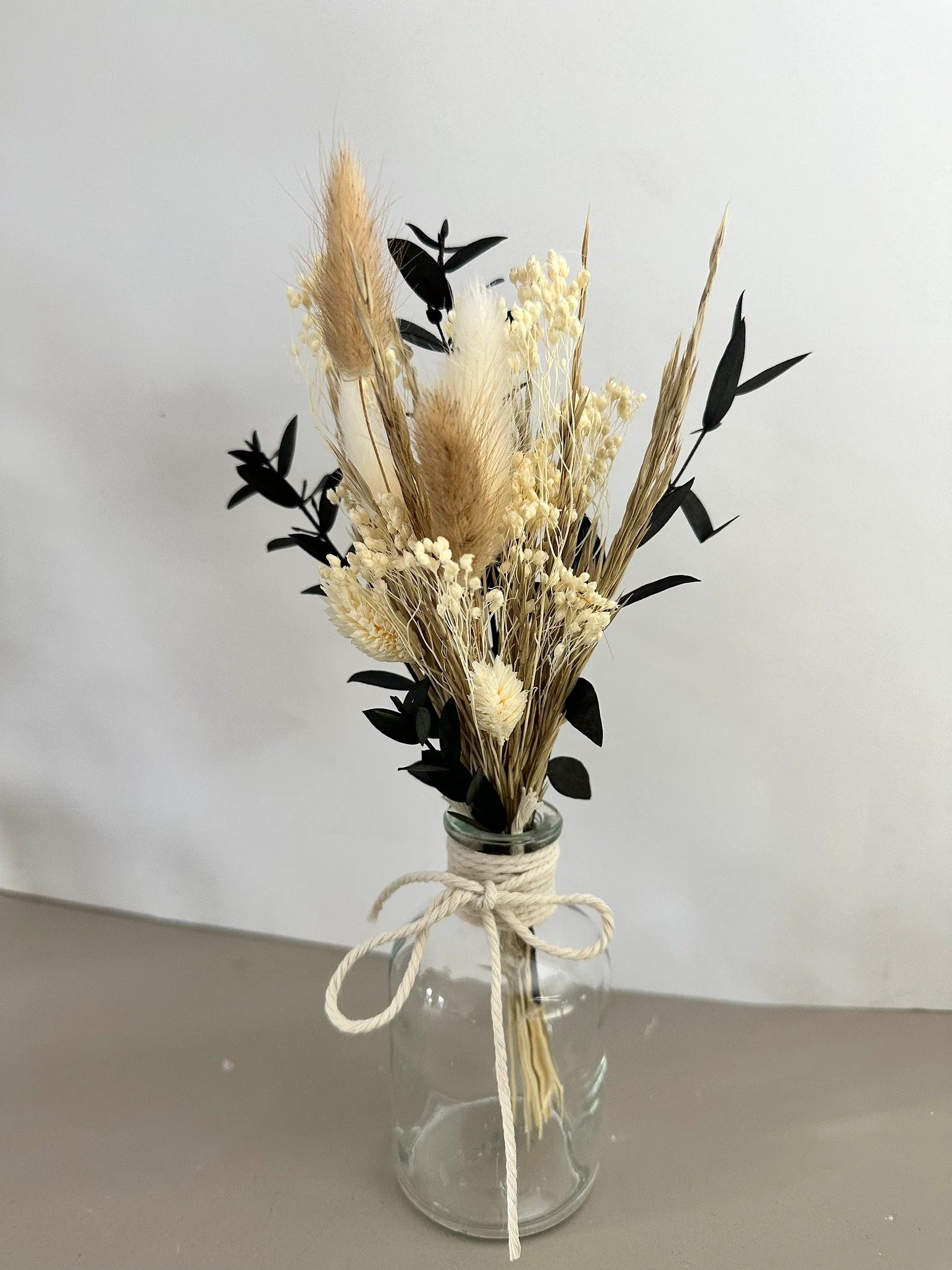 petit bouquet de fleurs séchées avec vase | Décoration de mariage | Décoration de table | Cadeau | Mini bouquet de fleurs séchées |