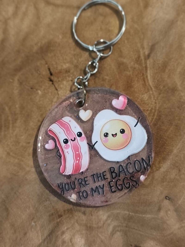 🍳🥓 Bacon & Eggs sleutelhanger