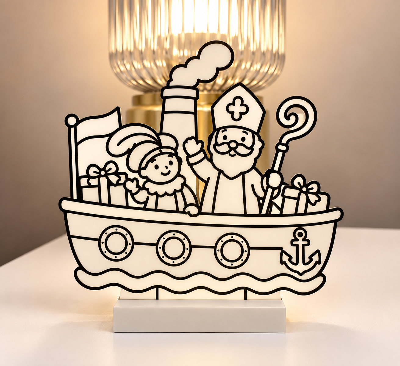 Stoomboot kleur figuur