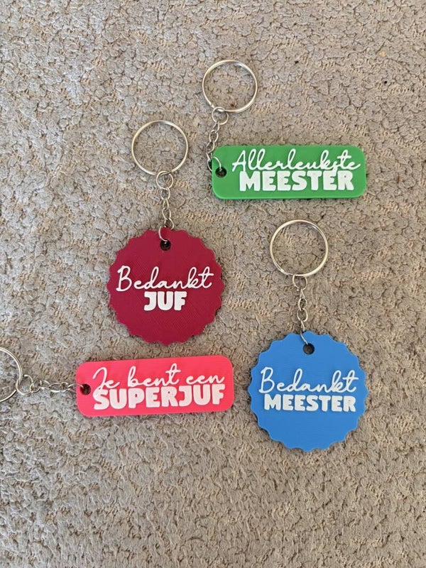 Juffen/Meester sleutelhanger