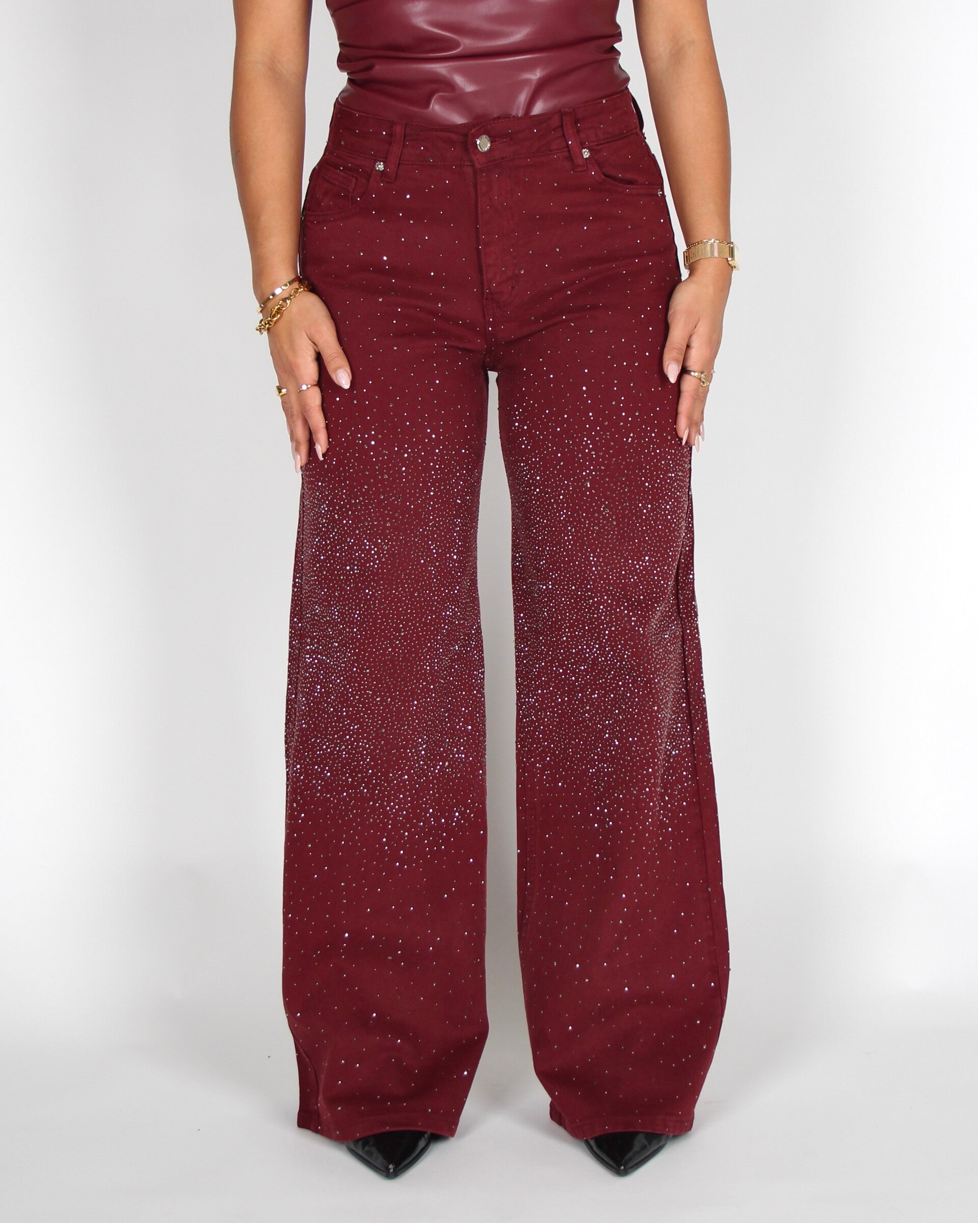 Nilay Jeans Burgundy