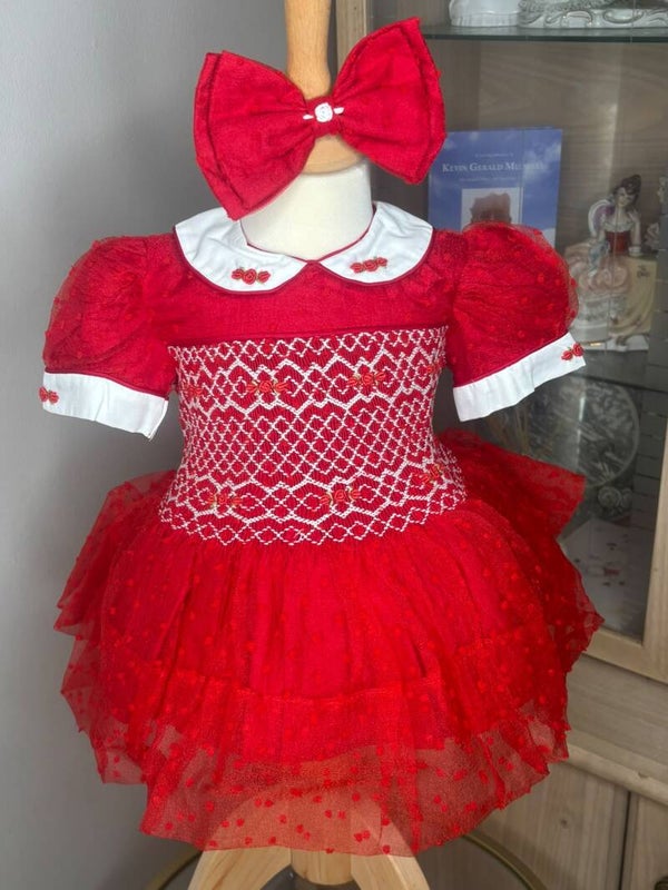 Beautiful Red smocked dress
