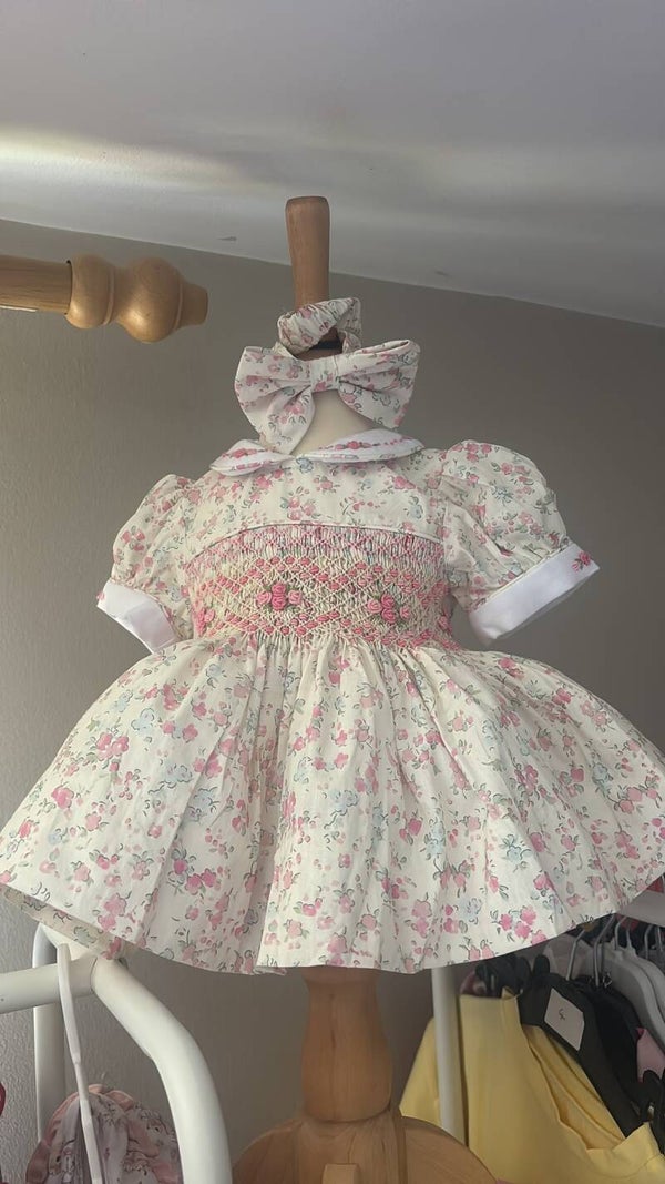 Floral print smock dress