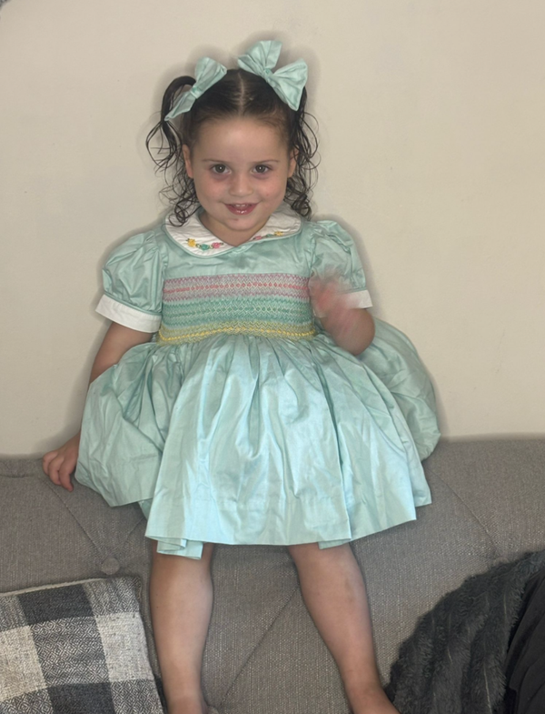 Mint Hand-Smocked Heritage Dress