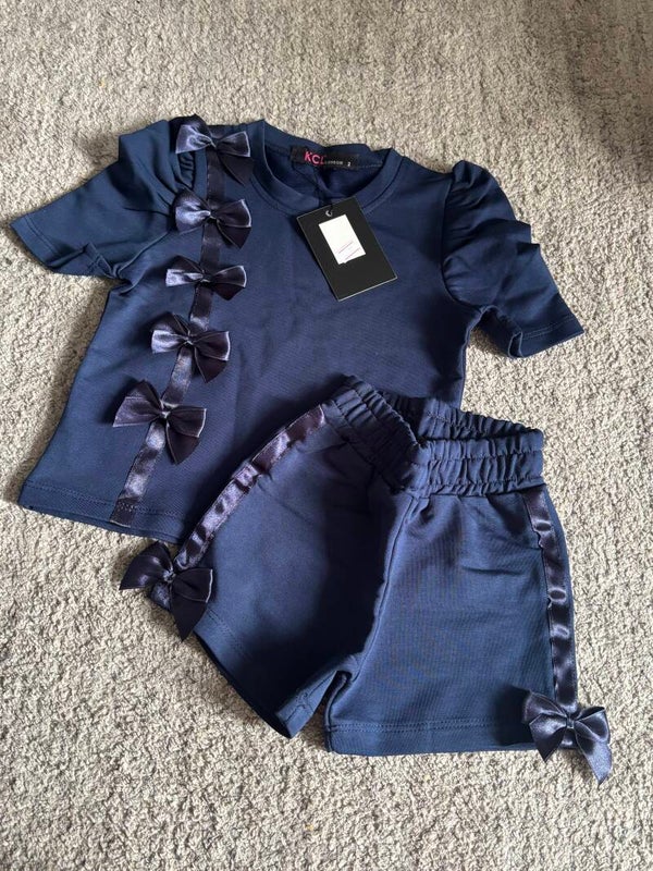 Navy Bow set