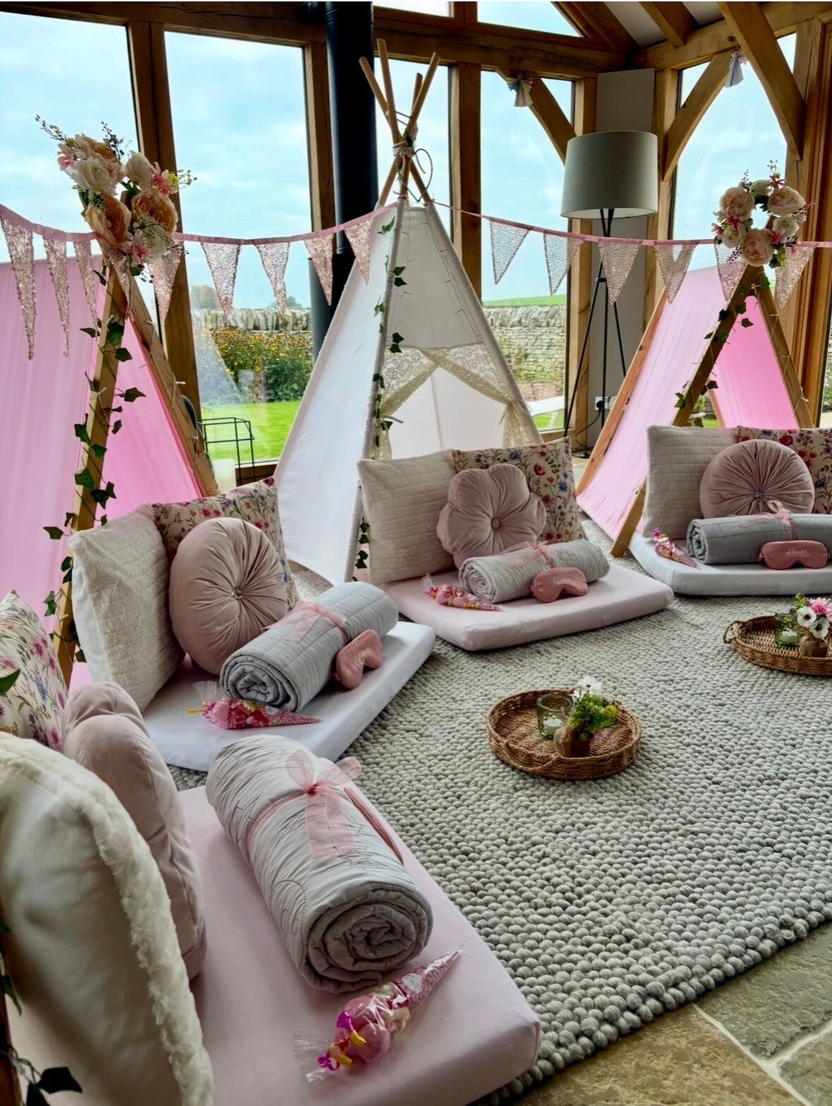 Magical Unicorns Teepee Hire Wigwams Teepee sleepover parties in Manchester Cheshire Stockport High Peak Derbyshire