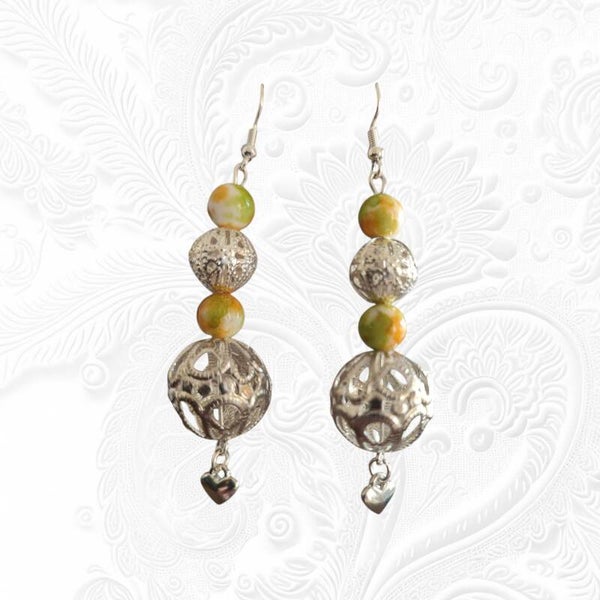 Boucle d'oreille céramique et argent