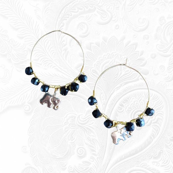 Boucle d’oreille Créola éléphant