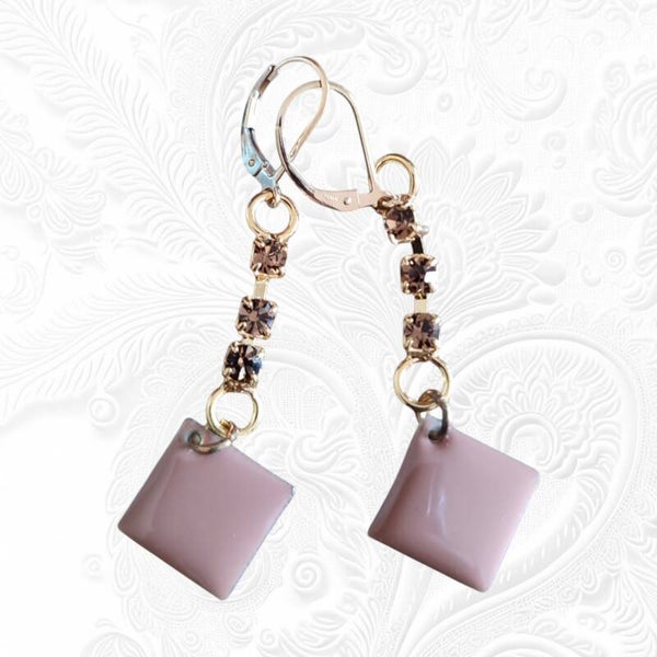 Boucle d’oreilles fantaisie strass