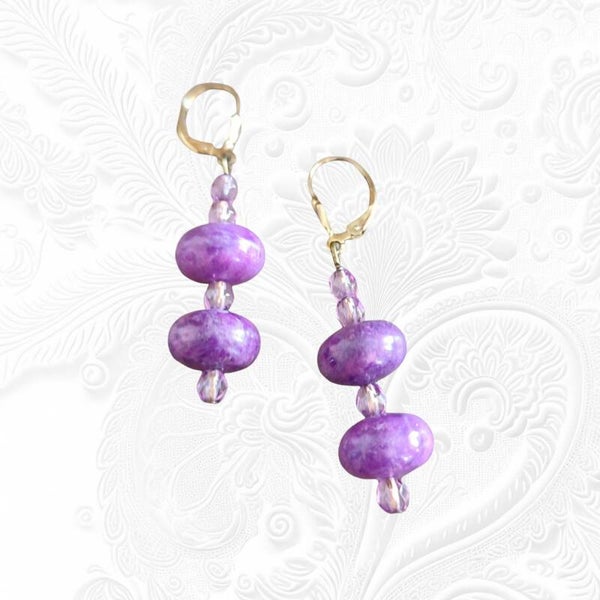 Boucle d'oreille en sugilite