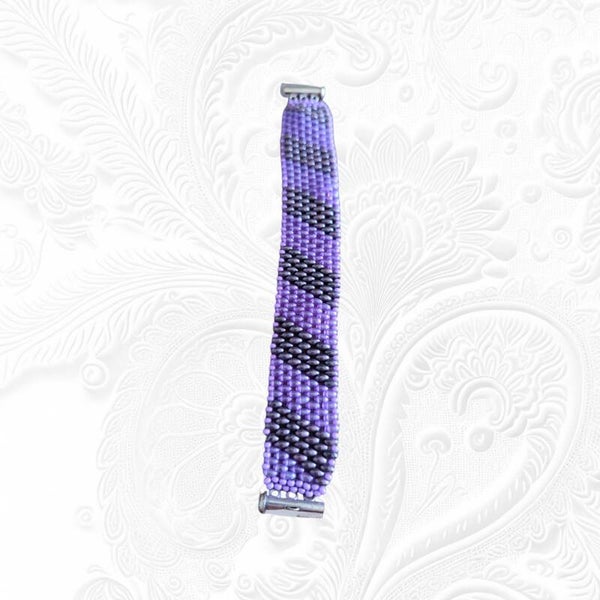 Bracelet fantaisie mauve et violet