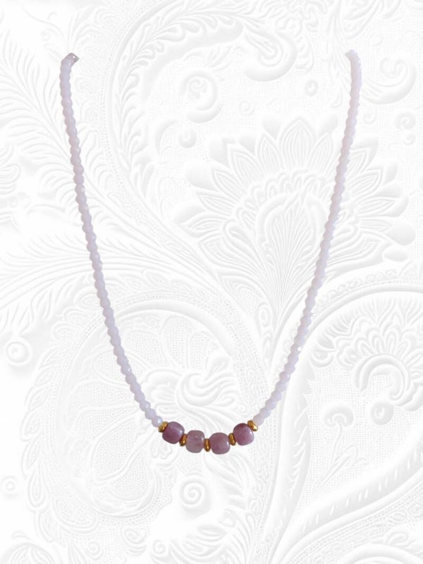 Collier fantaisie en cristal et quartz