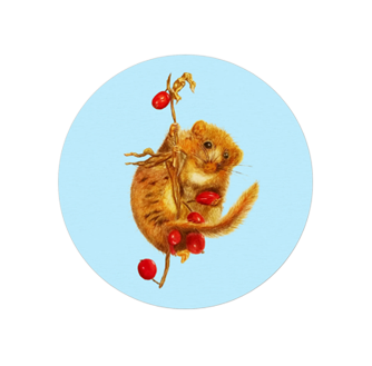 Stickers veldmuis blauw