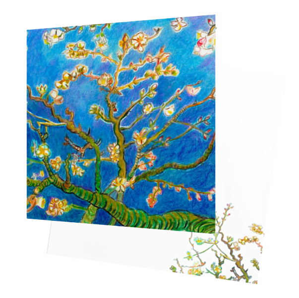 Dubbele kaart Van Gogh Amandelbloesem