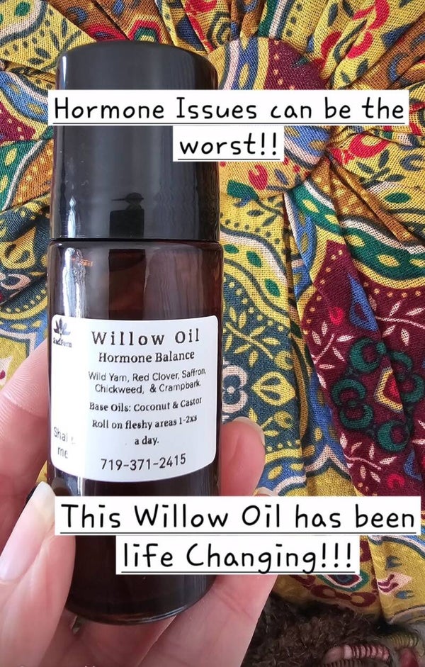 Willow Oil Infusion, Roll-on 2oz (Lasts 6 months with daily use)