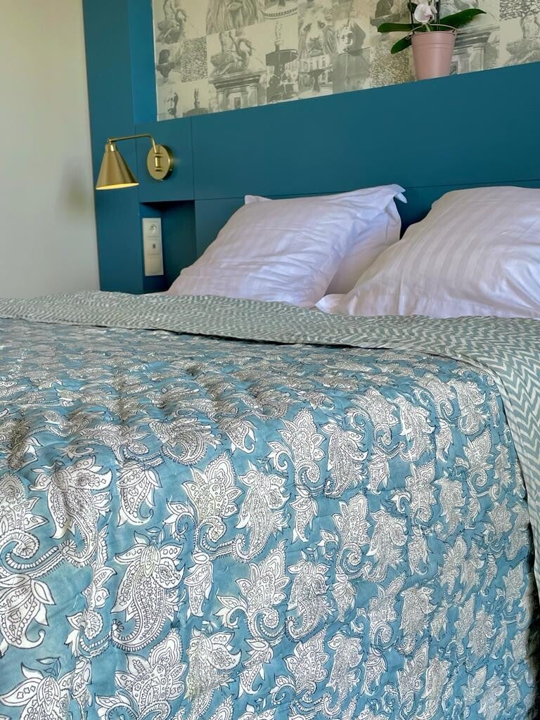 Couvre-lit matelassé réversible Sagun