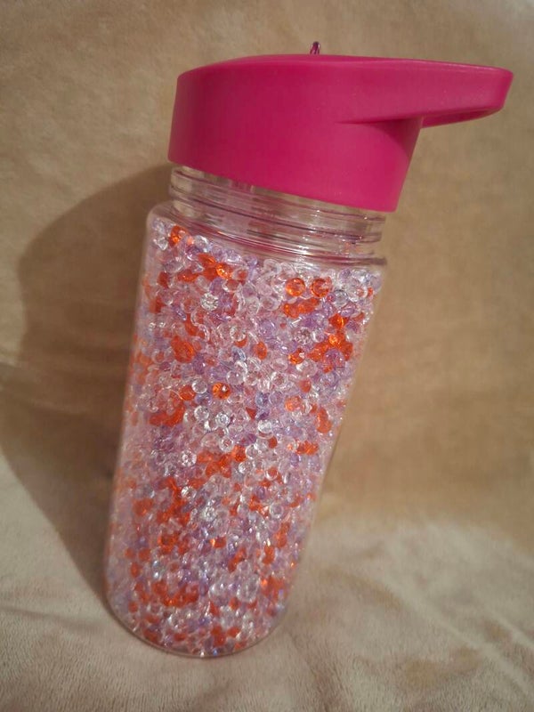 Drinkfles acryldiamandjes klein