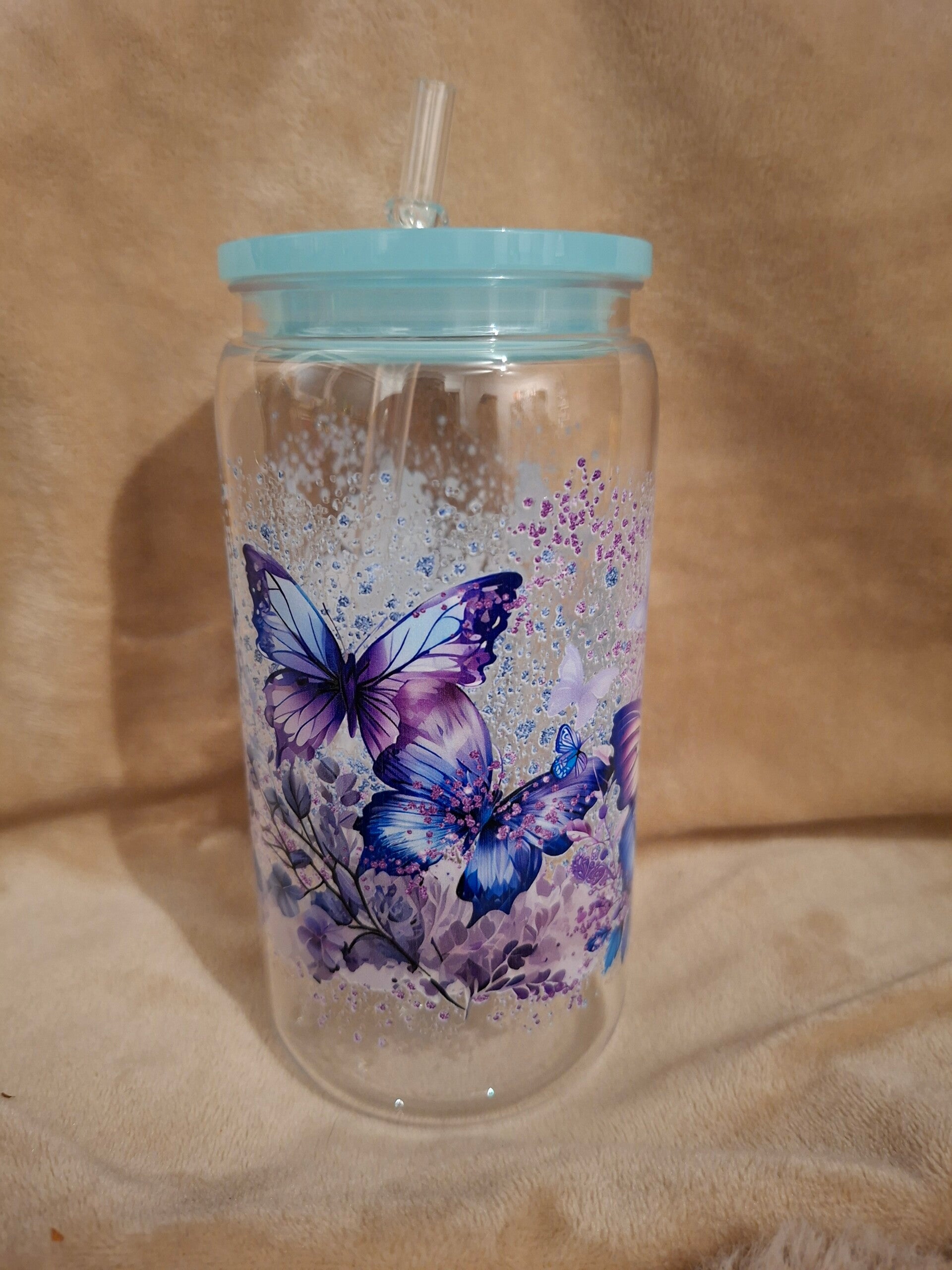 Drinkbeker VLINDER blauw