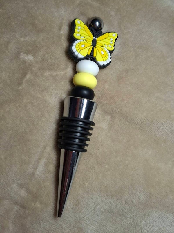 Wijnstop VLINDER geel