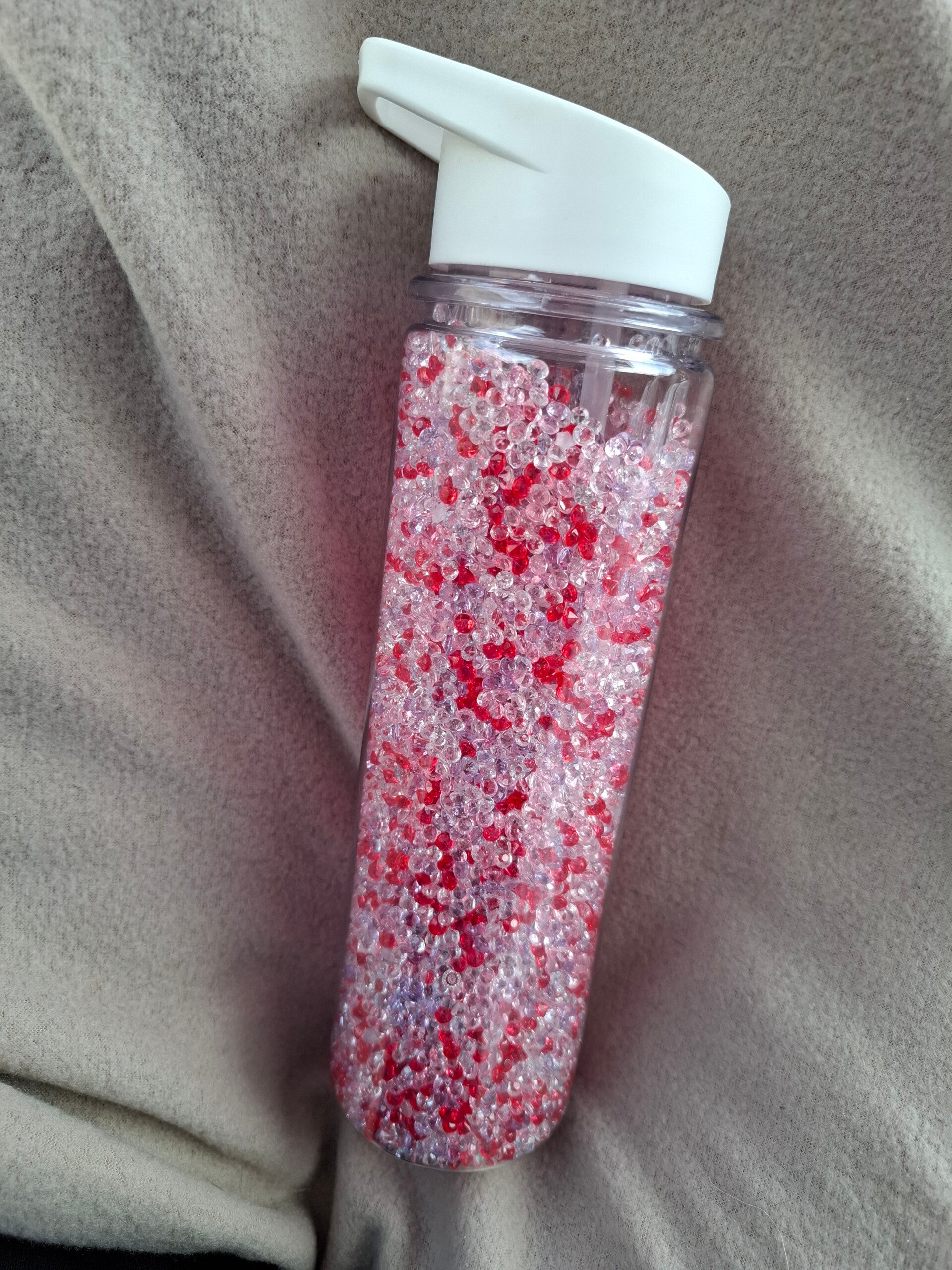 Drinkfles acryldiamandjes groot