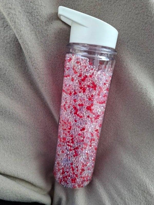 Drinkfles acryldiamandjes groot
